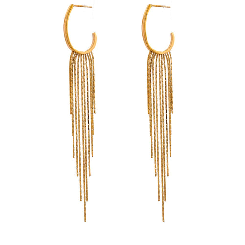 Yhpup-Brincos Dangle Longos Borla para Mulheres, Encantos de Metal, Jóias de Aço Inoxidável Impermeável, Cor Dourada, PVD, Fashion Party,Brincos Longos Femininos,
Acessórios Sofisticados para Festas,
Brincos em Aço Inoxidável com Ouro,
Joias Modernas e Elegantes,
Brincos de Borla Leves e Confortáveis,
Presentes para Mulheres Estilosas,
Brincos de Alta Durabilidade,
Brincos Dourados e Prateados Femininos,