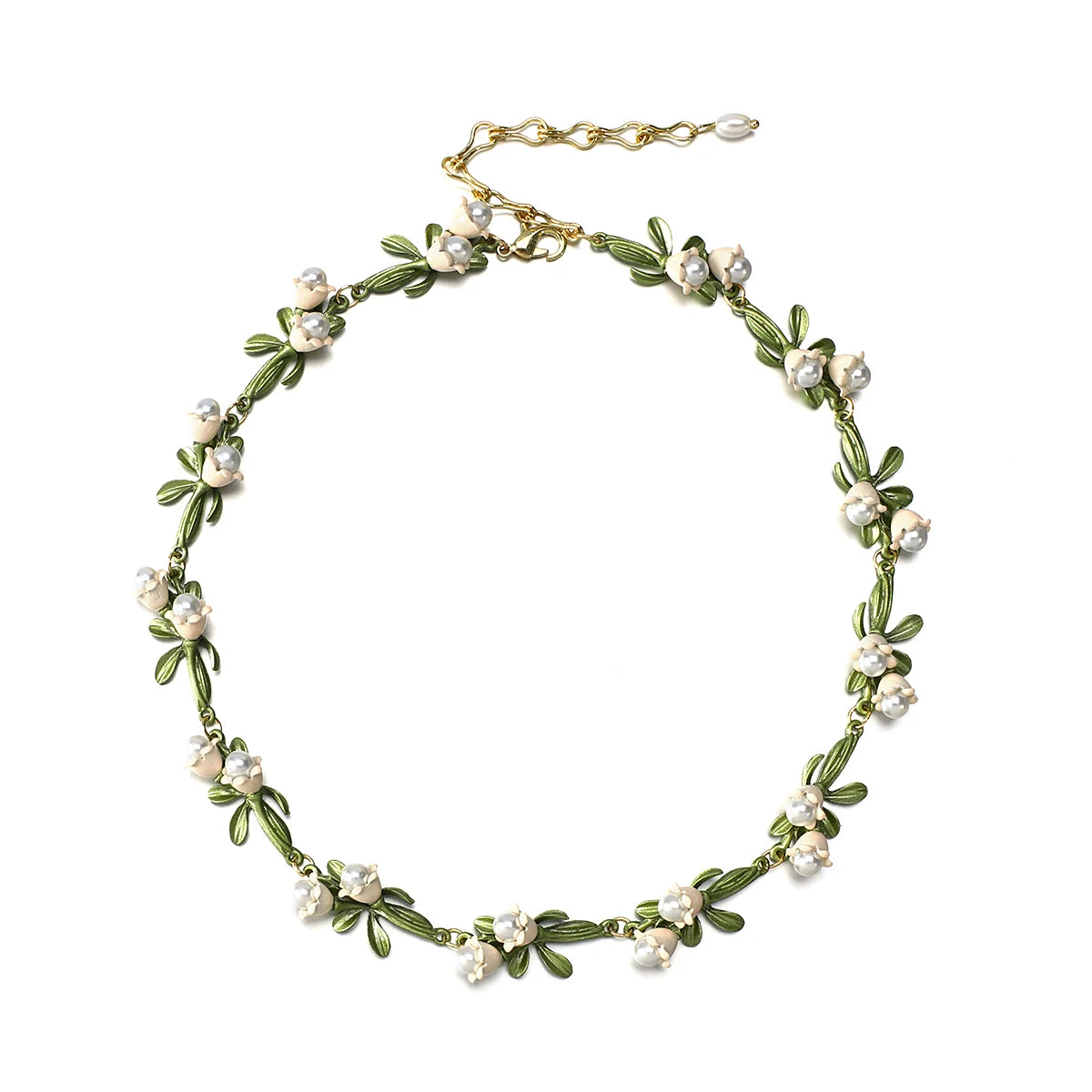 AENSOA-Colar folha floral branca para mulheres, gargantilha de liga na moda, esmalte Lily Valley, cor dourada, personalidade, alta qualidade,Colar floral dourado feminino,
Colar inspirado no lírio-do-vale,
Acessório floral vintage dourado,
Colar feminino para presentes especiais,
Colar com detalhes de flores douradas,
Acessório delicado inspirado na natureza,
Colar dourado para ocasiões elegantes,
Joias femininas com pingente floral,
Colar feminino casual e sofisticado,
Colar vintage com pingente delicado,