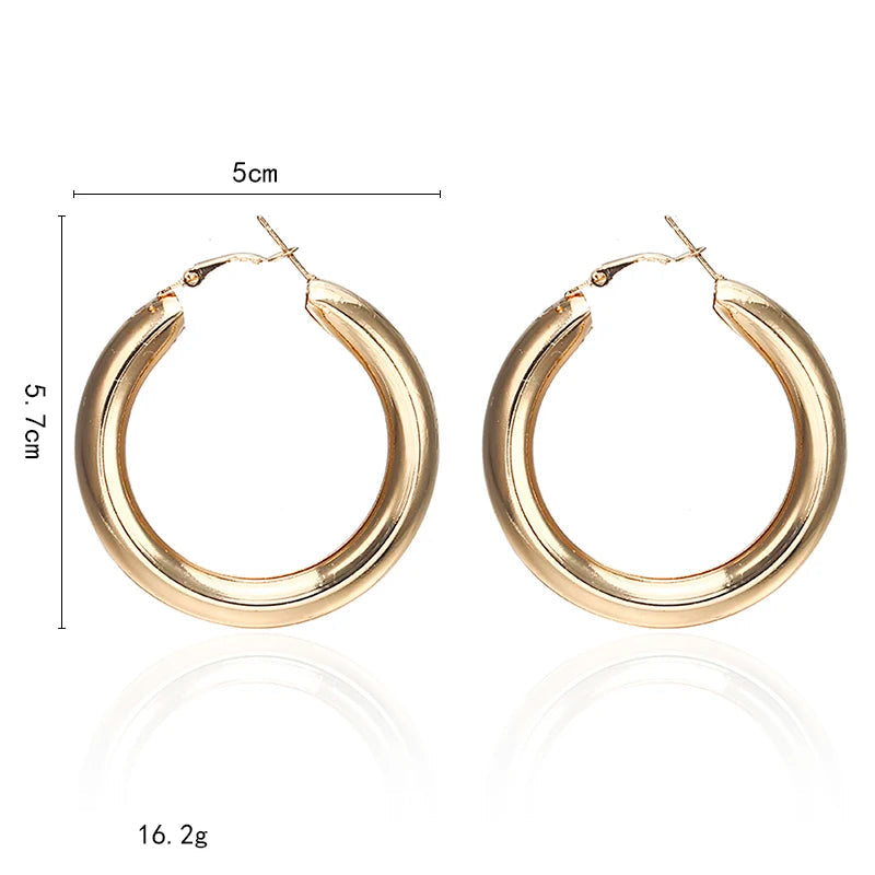 Brincos Dangle Geométricos para Mulheres, Grande, Redonda, Círculo, Argola, Europeu, Punk, Metal Simples, Declaração, Brincos Soltos, Jóias Vintage
