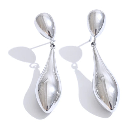Brincos Gota D'Água: Charme e Elegância em Aço Inoxidável, comprar todo dia-Brincos Declaração Gota Água, Charme Polido, Aço Inoxidável, Ouro e Platinum Plated, Rust Proof, Escritório, Temperamento Jóias