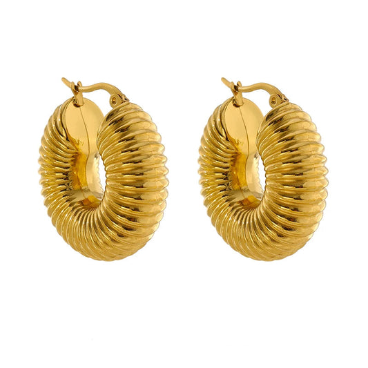 Yhpup-Round Chunky aço inoxidável Hoop Earrings, ouro 18 K Metal Jóias, impermeável, acessórios da moda, Novo,Brincos Chunky Femininos,
Brincos Modernos e Elegantes,
Joias de Aço Inoxidável com Ouro 18K,
Brincos de Argola Robustos e Sofisticados,
Acessórios Femininos para Festas e Eventos,
Brincos Leves e Confortáveis,
Brincos de Luxo Resistentes à Água,
Brincos Arrojados Femininos,
Brincos Chunky para Presentear,
Joias Femininas Atemporais,