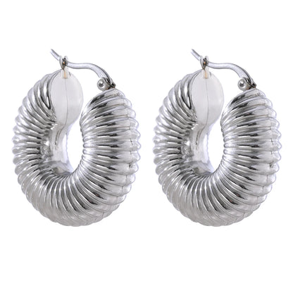 Yhpup-Round Chunky aço inoxidável Hoop Earrings, ouro 18 K Metal Jóias, impermeável, acessórios da moda, Novo,Brincos Chunky Femininos,
Brincos Modernos e Elegantes,
Joias de Aço Inoxidável com Ouro 18K,
Brincos de Argola Robustos e Sofisticados,
Acessórios Femininos para Festas e Eventos,
Brincos Leves e Confortáveis,
Brincos de Luxo Resistentes à Água,
Brincos Arrojados Femininos,
Brincos Chunky para Presentear,
Joias Femininas Atemporais,