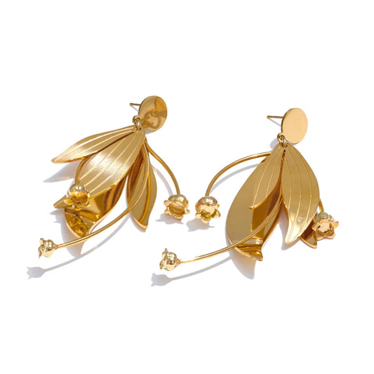 Yhpup-Brincos de flores de metal, requintado aço inoxidável, banhado a ouro 18k, moda elegante, presente de fada,
Brincos de Flores de Metal Banhados a Ouro 18k,
Brincos delicados e sofisticados femininos,
Joias hipoalergênicas banhadas a ouro,
Brincos femininos com design floral,
Acessórios dourados para ocasiões especiais,
Brincos elegantes de aço inoxidável,
Joias para presentear mulheres,
Brincos femininos para festas e eventos,
Brincos banhados a ouro de alta qualidade,
Brincos florais modernos,