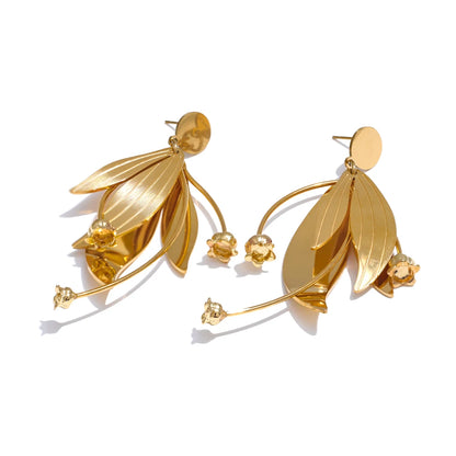 Yhpup-Brincos de flores de metal, requintado aço inoxidável, banhado a ouro 18k, moda elegante, presente de fada,
Brincos de Flores de Metal Banhados a Ouro 18k,
Brincos delicados e sofisticados femininos,
Joias hipoalergênicas banhadas a ouro,
Brincos femininos com design floral,
Acessórios dourados para ocasiões especiais,
Brincos elegantes de aço inoxidável,
Joias para presentear mulheres,
Brincos femininos para festas e eventos,
Brincos banhados a ouro de alta qualidade,
Brincos florais modernos,