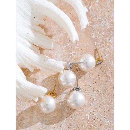 comprar todo dia-Brincos redondos de zircão para mulheres, garanhão diário clássico, amuleto de aço inoxidável, joias da moda, estilo 