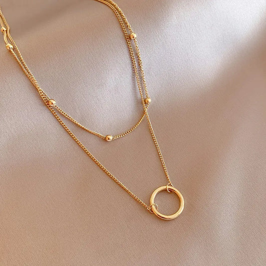 Colar Cruz Banhado a Ouro para Mulheres, Ins Requintado, Aço Inoxidável 304, Simplicidade Anel Pingente, Decoração Jóias Pescoço,
Colar feminino círculo banhado a ouro,
Colar com pingente de círculo dourado,
Acessório feminino elegante e minimalista,
Colar banhado a ouro 18K resistente,
Joias femininas modernas,
Colar círculo dourado sofisticado,
Presente delicado feminino,
Acessório minimalista para mulheres,
Colar com símbolo de harmonia,
Colar feminino casual e elegante,
Joias femininas banhadas a ouro,

