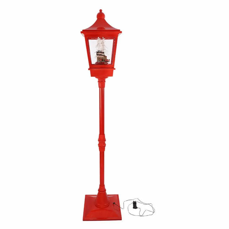 Poste Natalino Musical Bivolt 1,85m Com Luz E Neve - Comprar Todo Dia