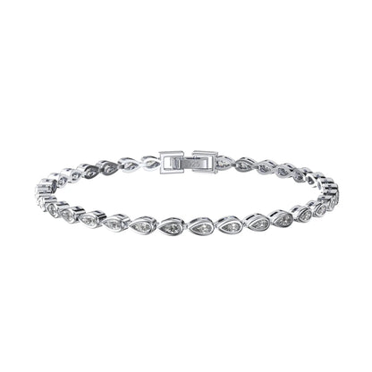 Pulseira Comprar Todo Dia Joias em Prata 925 com Zircônia jóias espumante 4mm pulseira de tênis original certificado real 925 prata esterlina forma oval pulseiras de diamante pulseira sb154