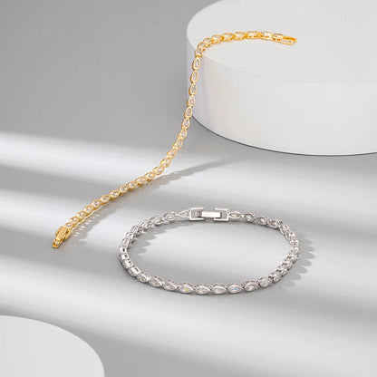 Pulseira Comprar Todo Dia Joias em Prata 925 com Zircônia jóias espumante 4mm pulseira de tênis original certificado real 925 prata esterlina forma oval pulseiras de diamante pulseira sb154