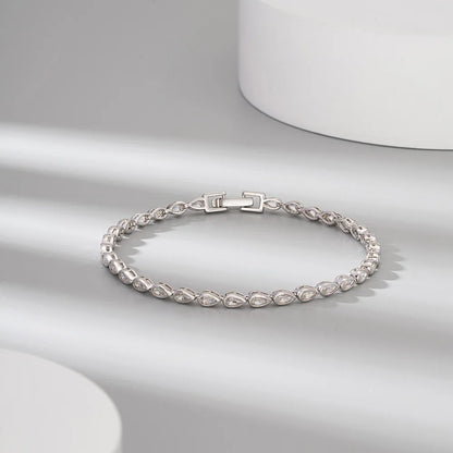 Pulseira Comprar Todo Dia Joias em Prata 925 com Zircônia jóias espumante 4mm pulseira de tênis original certificado real 925 prata esterlina forma oval pulseiras de diamante pulseira sb154