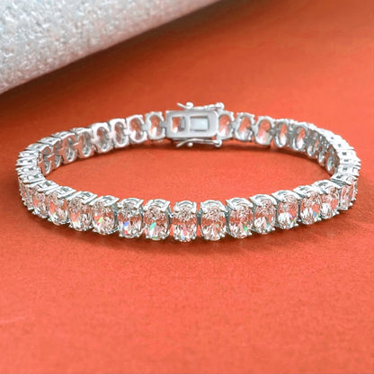 Comprar Todo Dia, Pulseiras de tênis de moissanite com corte oval de 0,5 quilates S925 prata 18K banhada a ouro para mulheres homens joias hiphop presentes certificação GRA